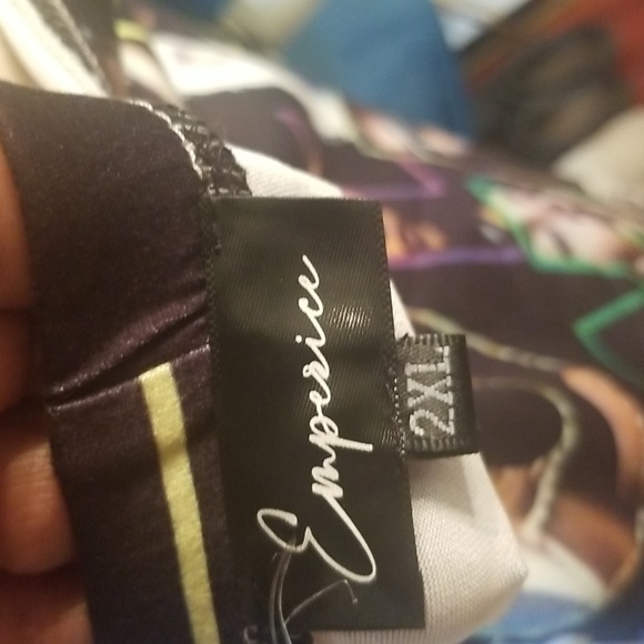 Emperice Black Multicolored Romper NWT Sz. 2X - Picture 6 of 8